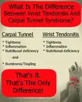 difference between carpal tunnel syndrome and wrist tendonitis