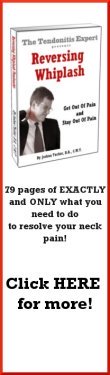 Reversing Whiplash neck tendonitis ebook cover