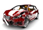 crashed car causes whiplash