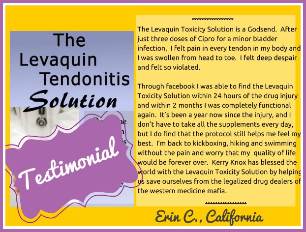 Levaquin Tendonitis Solution Testimonial, Levaquin Tendonitis solution Review, Review of the Levaquin Tendonitis Solution