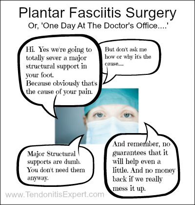 Plantar Fasciitis Surgery Page Graphic funny