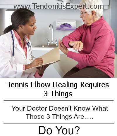 Woman trying to get Tennis Elbow Healing from her doctor